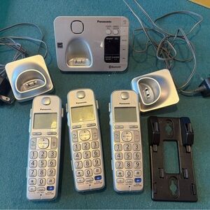 Panasonic Cordless Phone System in Silver and White